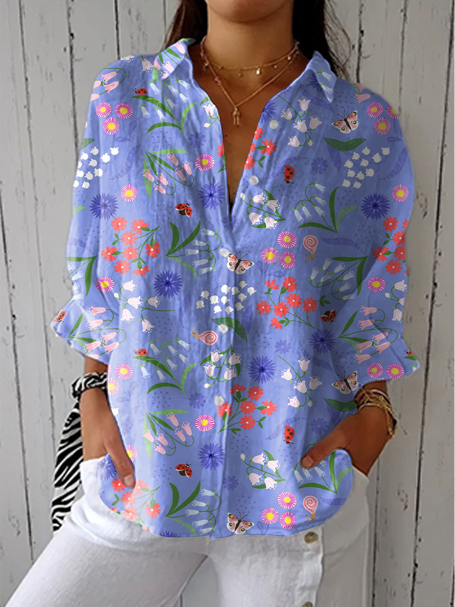 Jackie - Bloom Meadow Blouse-15542179955061-Mirella Fiore