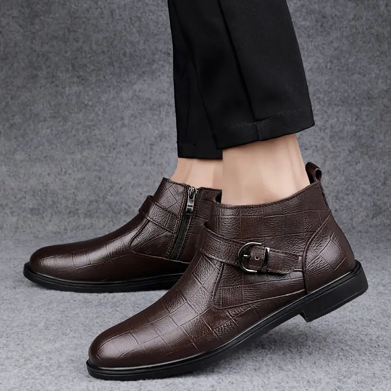 Jameson - Men's Leather Ranger Boots-15550770053493-Mirella Fiore