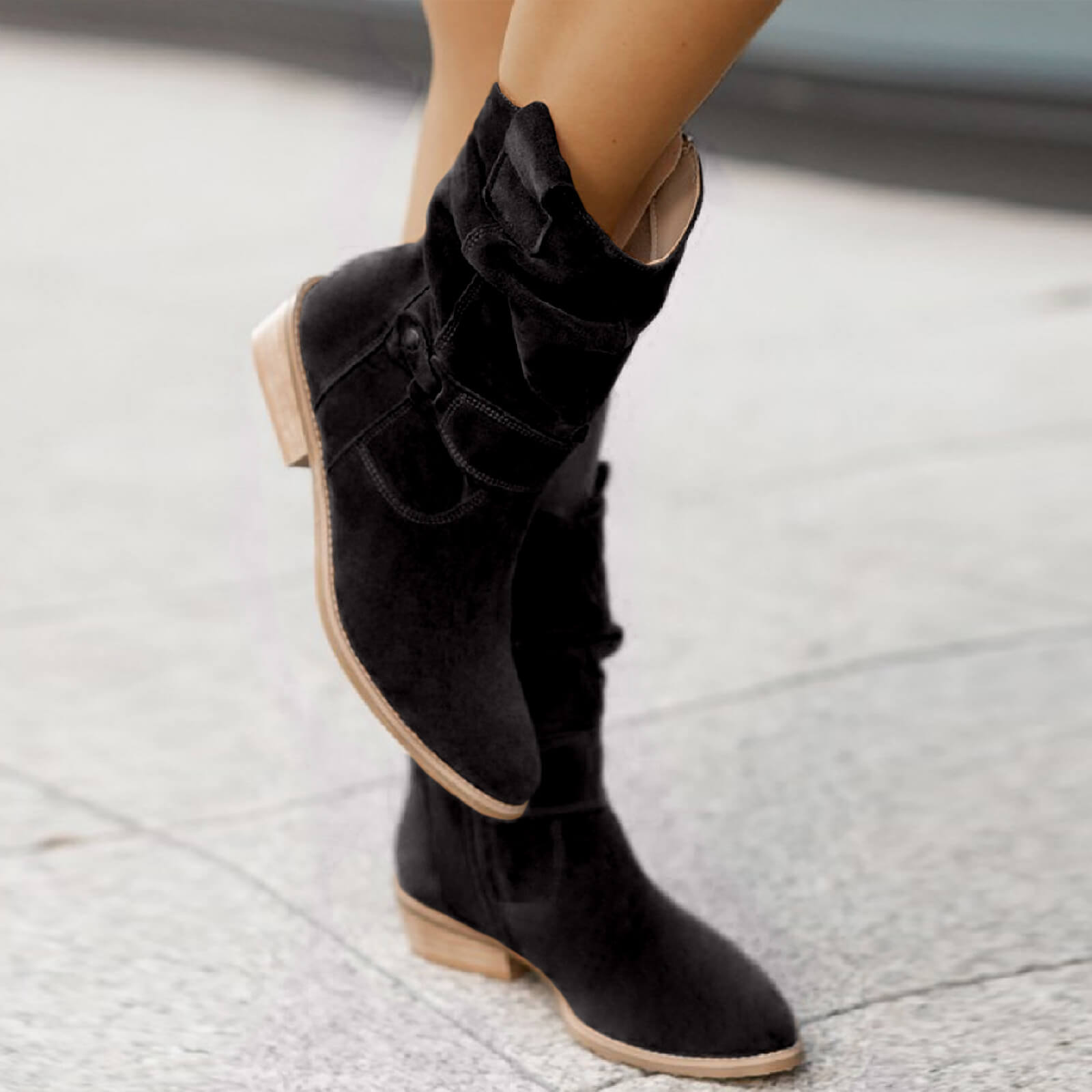 Janela - Suede Boots-15548991865205-Mirella Fiore