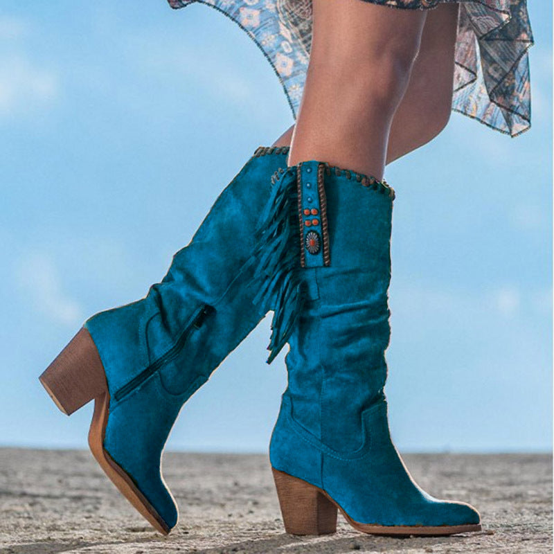 Janice - Western Knee-High Boots-15550871732597-Nancy & Mae Savannah