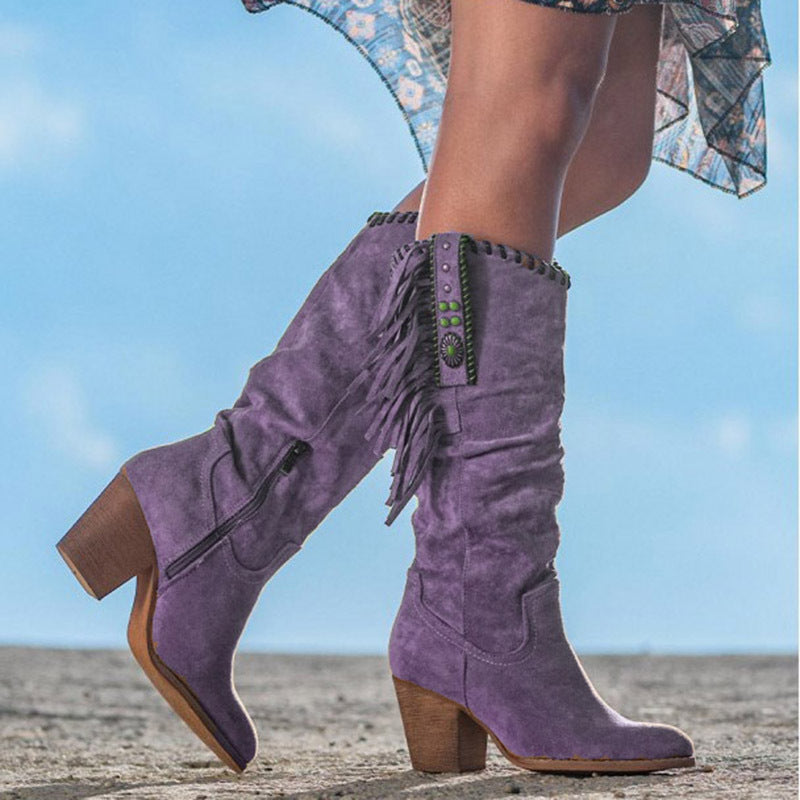 Janice - Western Knee-High Boots-15550871732597-Nancy & Mae Savannah