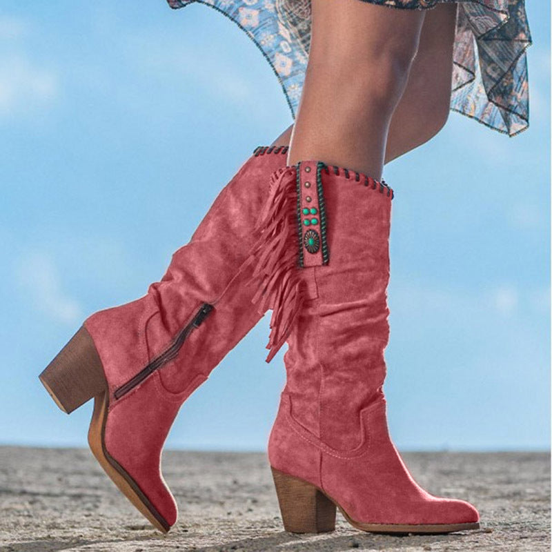Janice - Western Knee-High Boots-15550871732597-Nancy & Mae Savannah