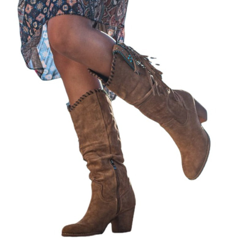 Janice - Western Knee-High Boots-15550871732597-Nancy & Mae Savannah