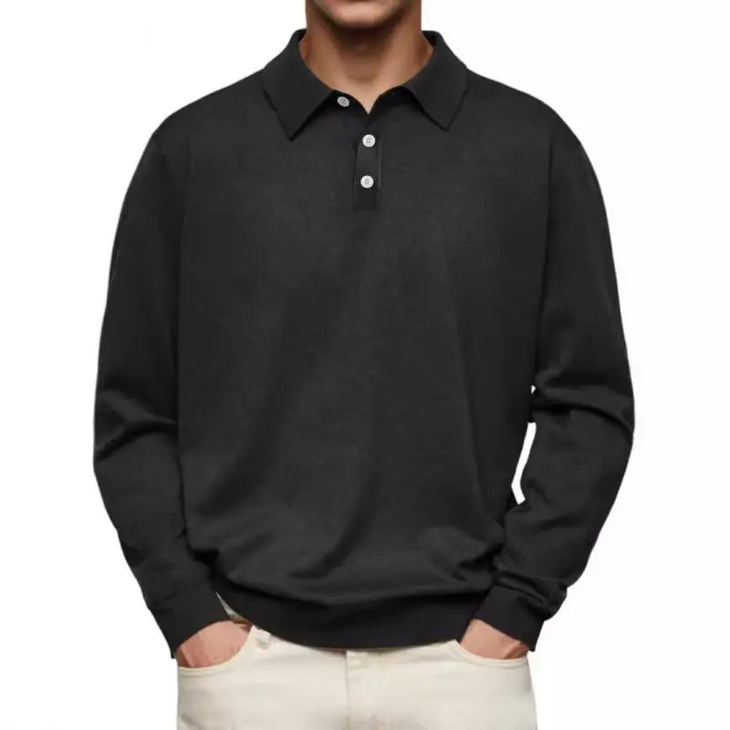 John - Long Sleeve Casual Polo-15553974501749-Nancy & Mae Savannah