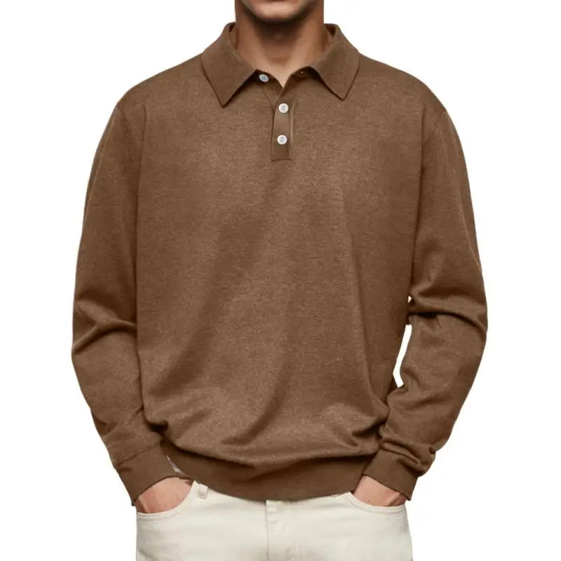 John - Long Sleeve Casual Polo-15553974501749-Nancy & Mae Savannah