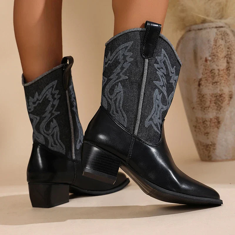Jolene - Vintage Cowboy Boots-15550871535989-Nancy & Mae Savannah