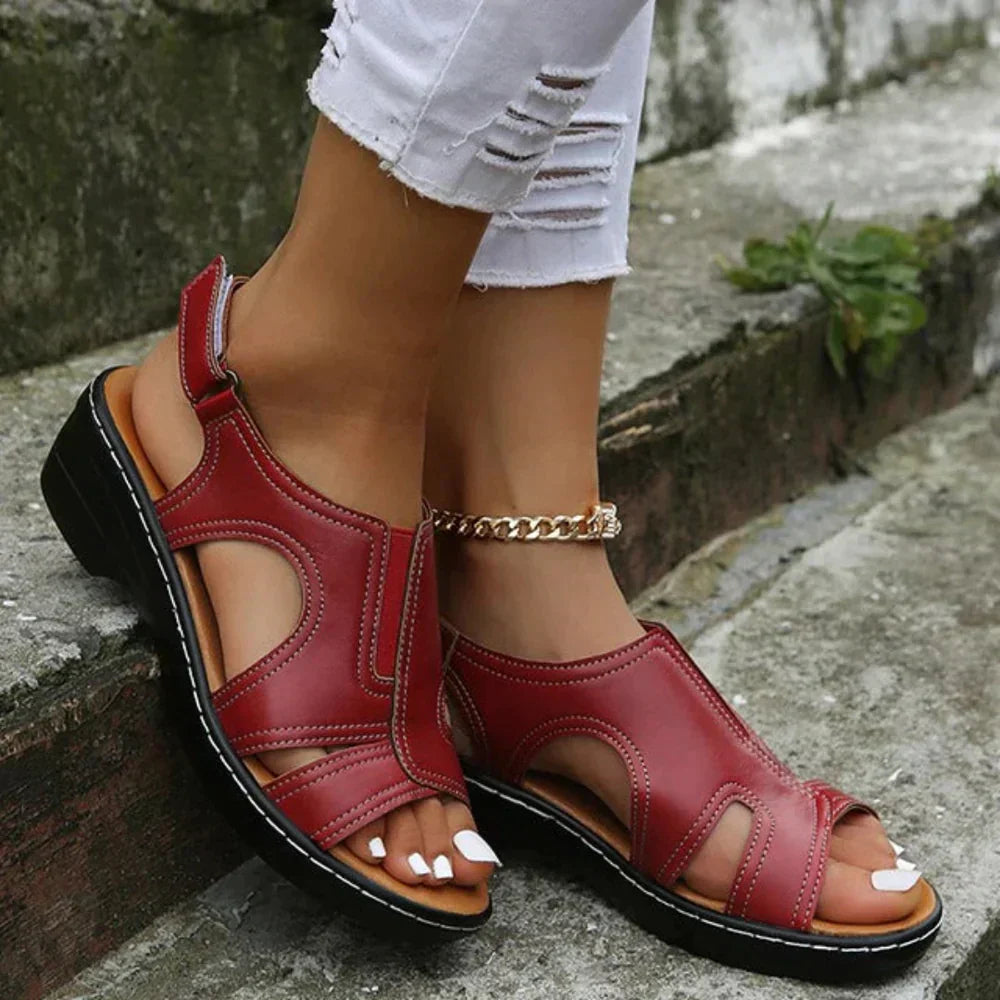 Jolie - Orthopedic Leather Sandals-15547821850997-Nancy & Mae Savannah