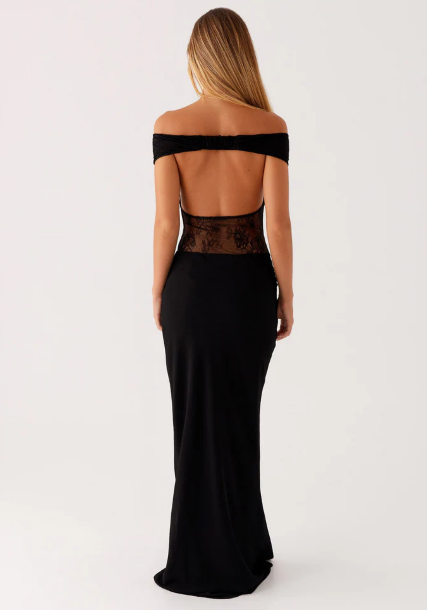 Julienne – Off-shoulder lace detail – Maxi dress-15259461910901-Mirella Fiore