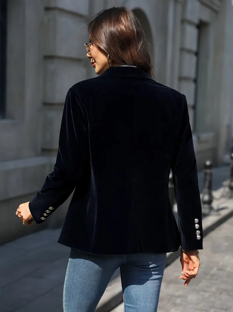 Julissa - Tailored Velvet Blazer-15550919442805-Mirella Fiore