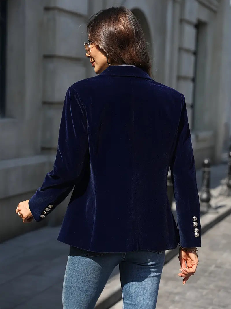 Julissa - Tailored Velvet Blazer-15550919442805-Mirella Fiore
