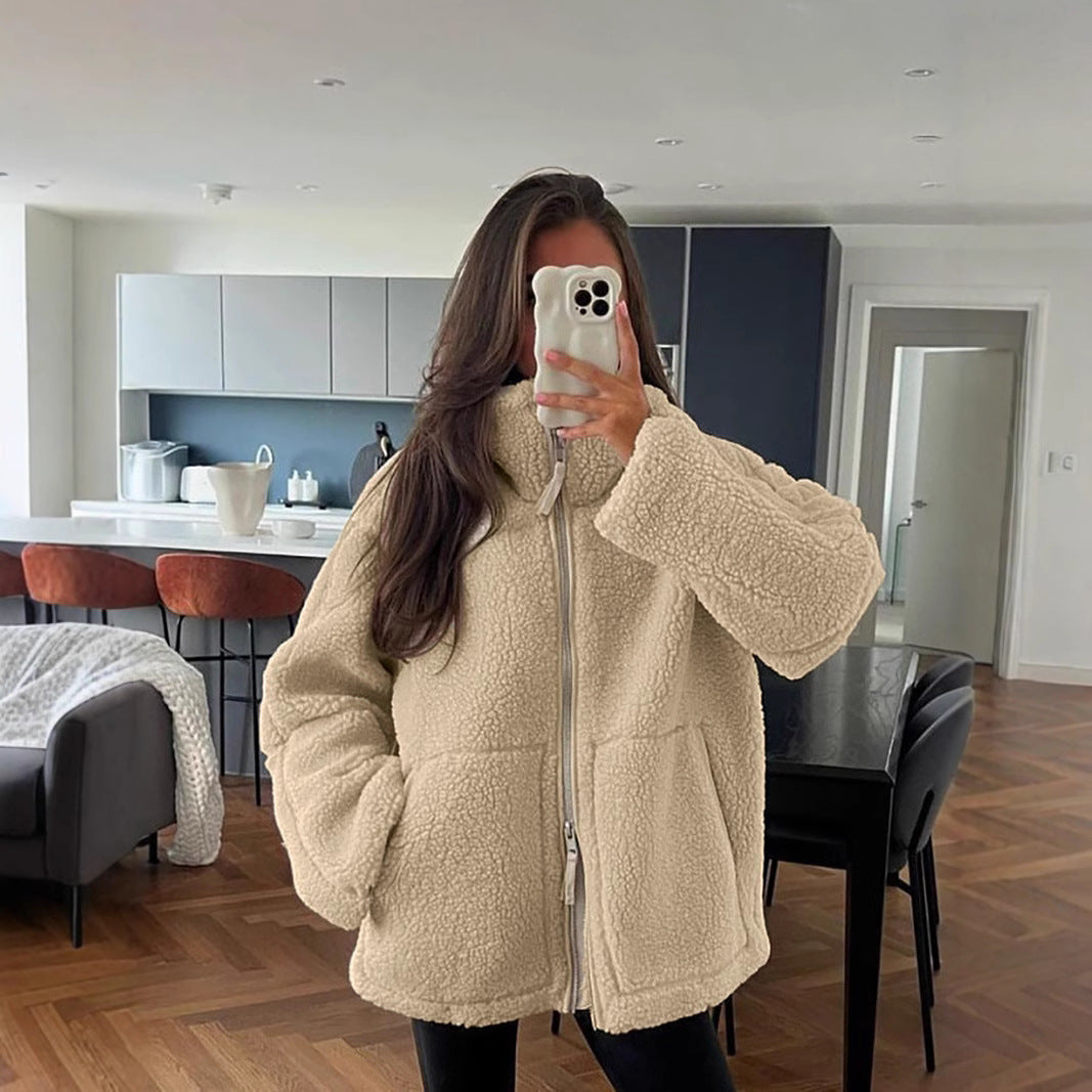 KAJA - Soft Teddy Coat-15519827034485-Mirella Fiore