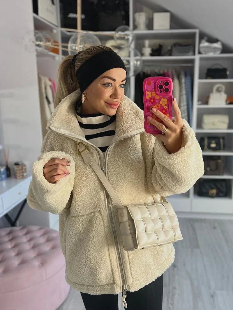 KAJA - Soft Teddy Coat-15519827034485-Mirella Fiore