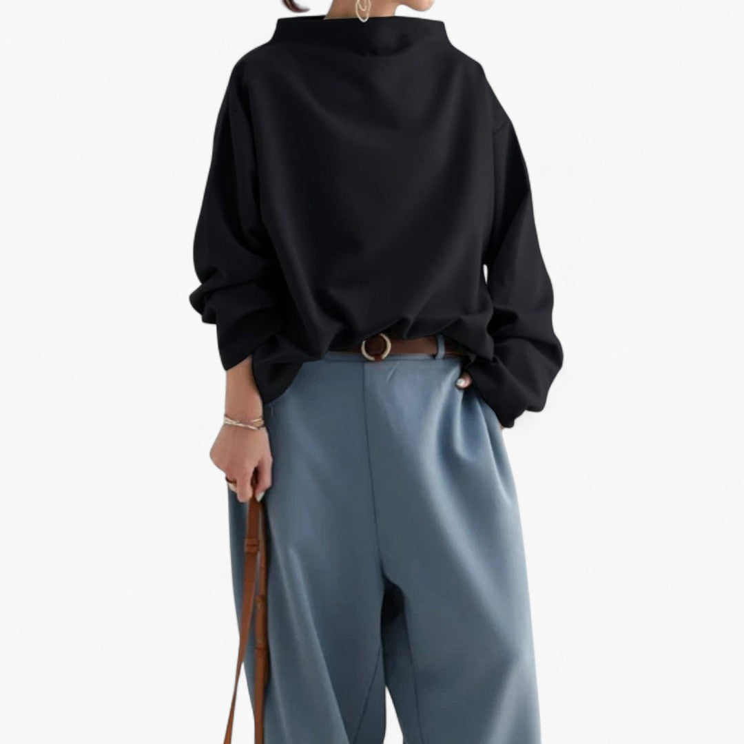 LAIMA - Soft High Neck Sweater-15519826084213-Nancy & Mae Savannah