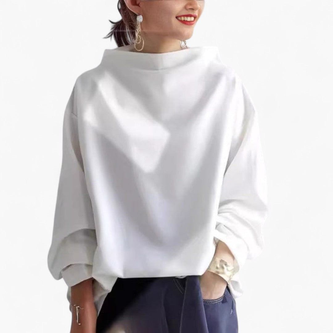 LAIMA - Soft High Neck Sweater-15519826084213-Nancy & Mae Savannah