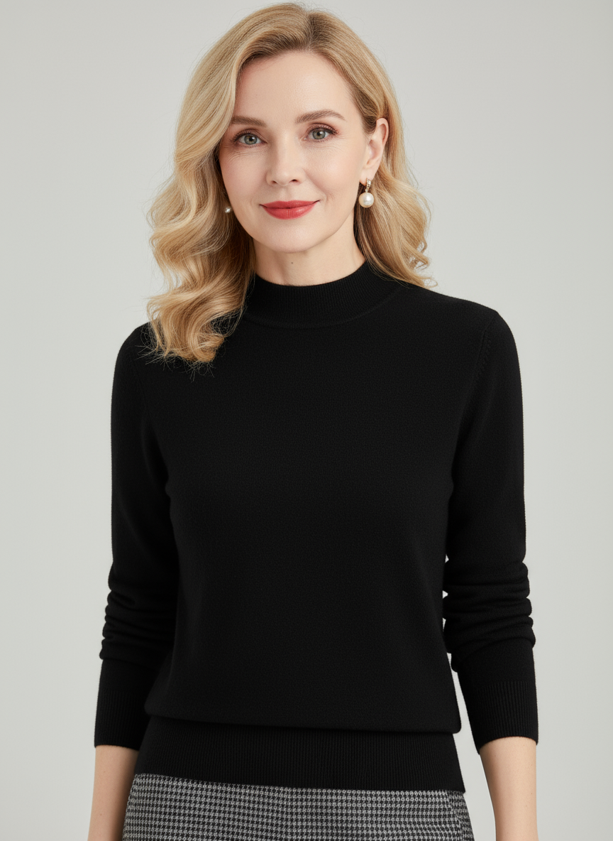 LALEI - Cozy Wool Mock Neck Sweater-15519827263861-Mirella Fiore