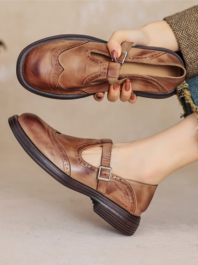 LARA - VINTAGE MARY JANE FLATS-15549014933877-Mirella Fiore