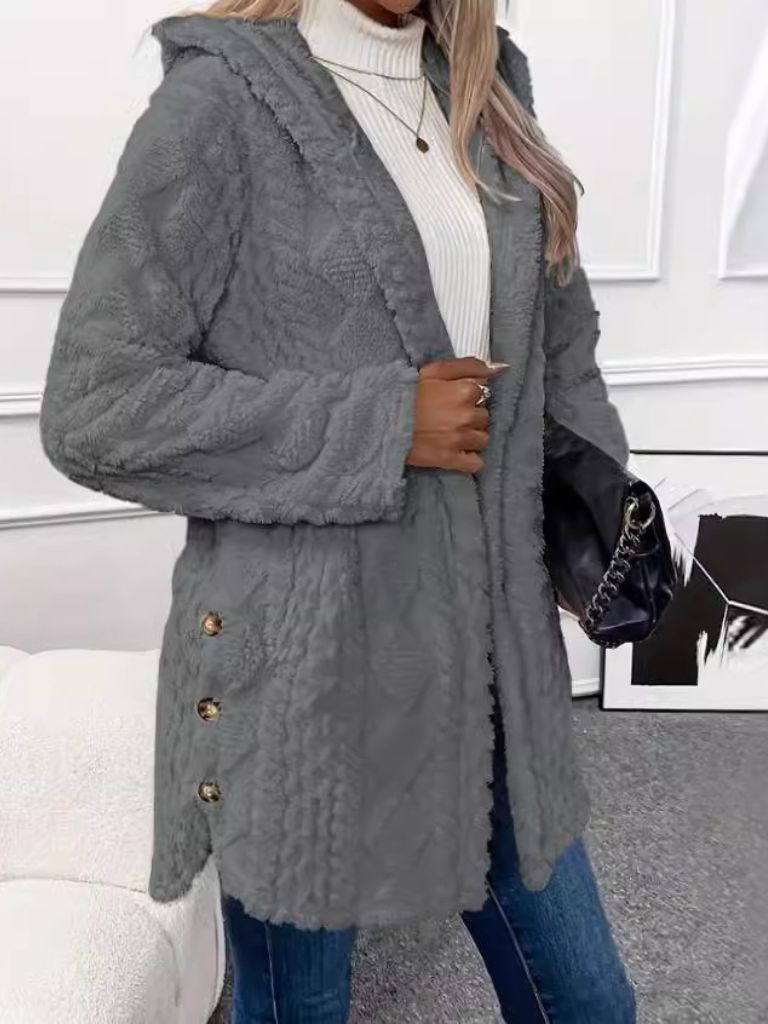 LAURA - HOODED CARDIGAN JACKET-15549013655925-Mirella Fiore