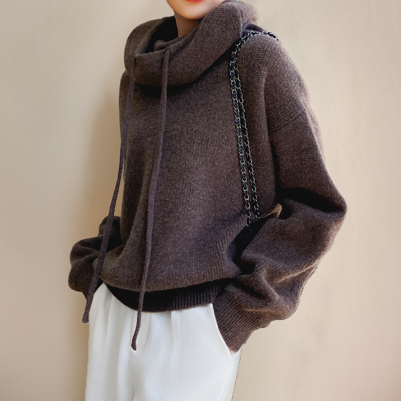 LIAH - Elegant Sweater with High Neck-15519825789301-Mirella Fiore