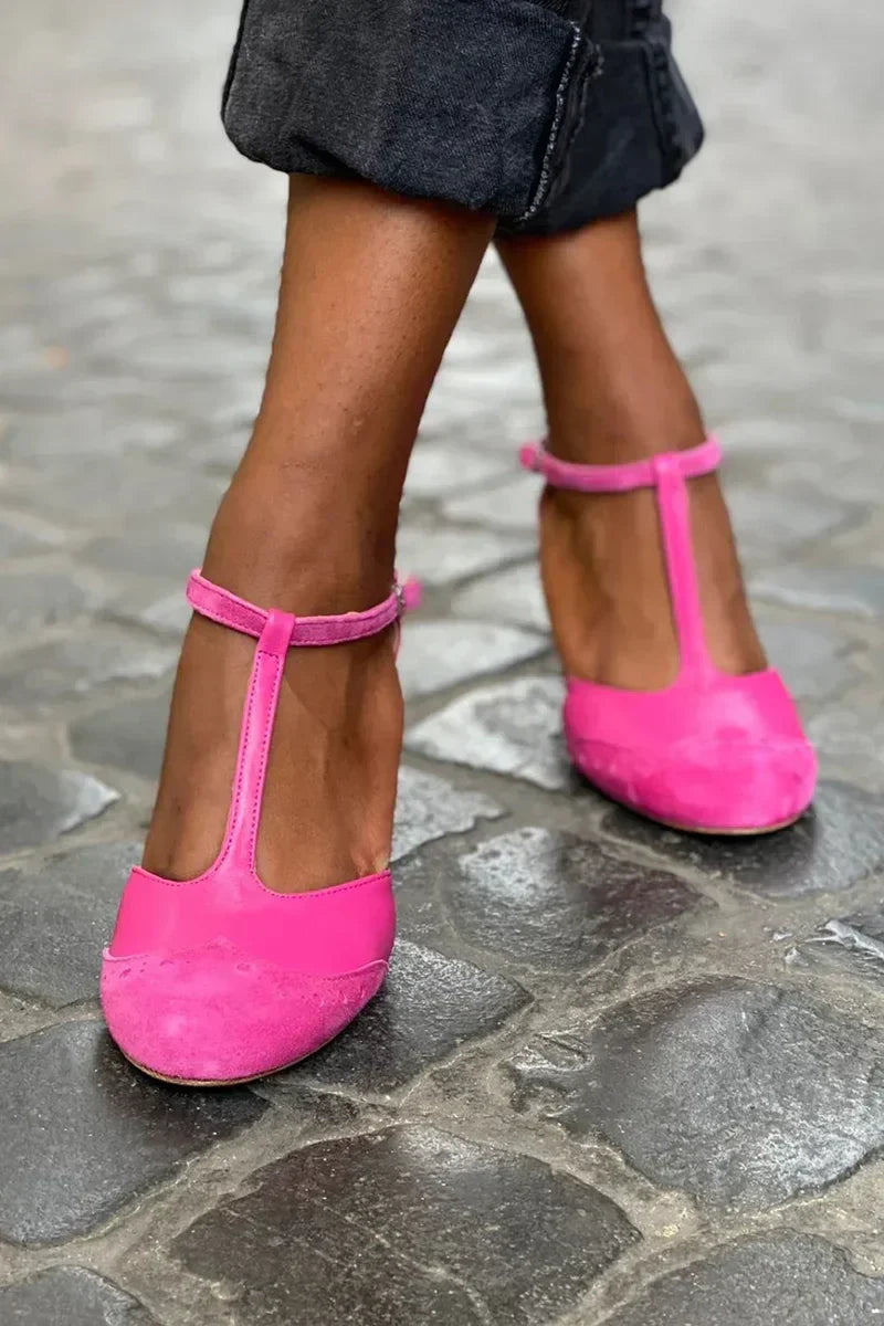 LOISA - CLOSED SANDAL WITH T-BAR STRAP-15553870004597-Mirella Fiore