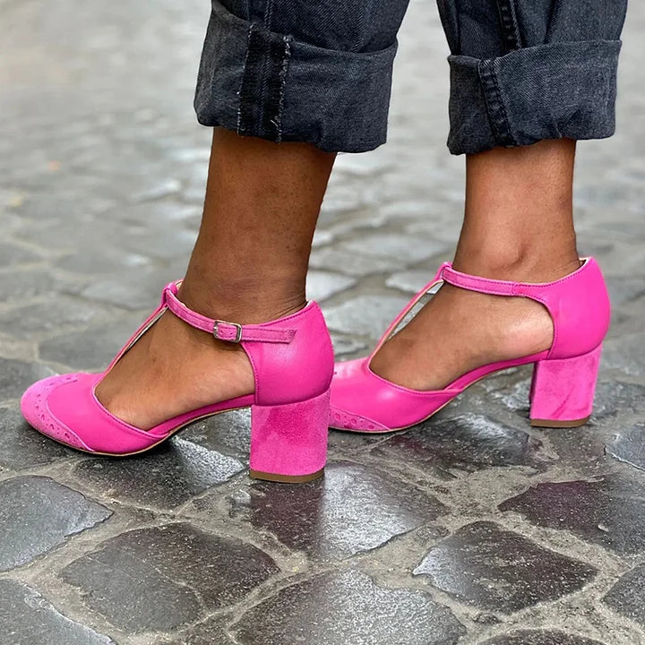 LOISA - CLOSED SANDAL WITH T-BAR STRAP-15553870004597-Mirella Fiore
