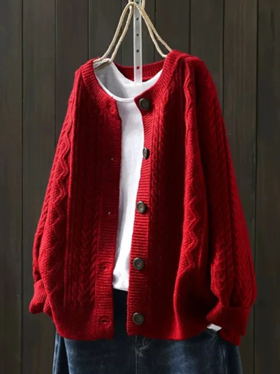LORENZA - CABLE CARDIGAN-15519212274037-Nancy & Mae Savannah