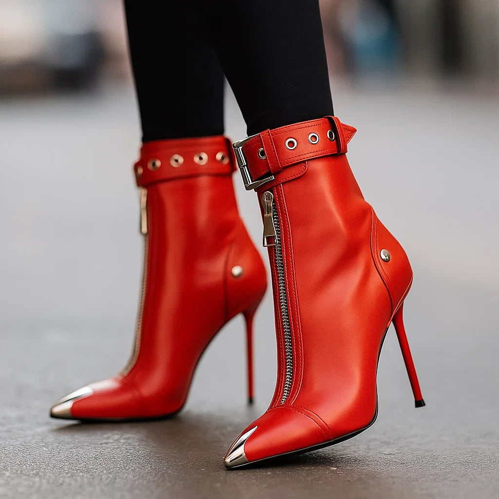 LYLA - LEATHER ZIP-BOOTS-15560636629365-Nancy & Mae Savannah