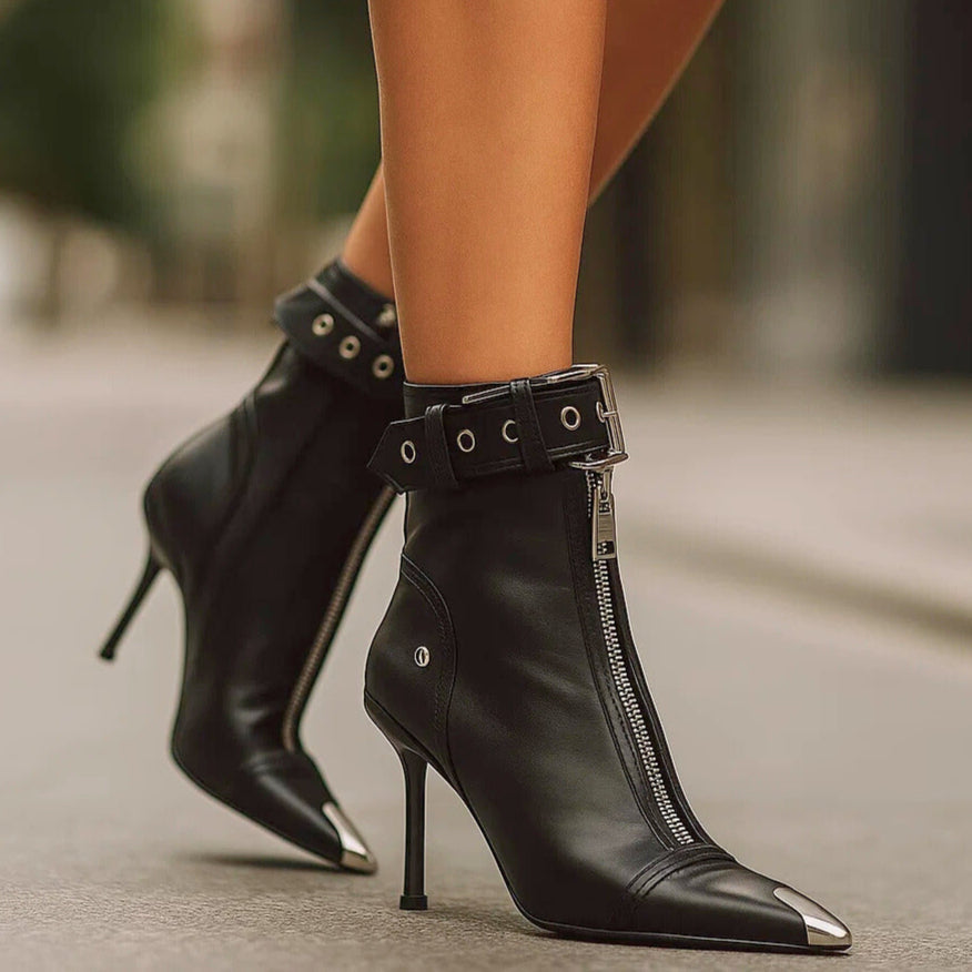 LYLA - LEATHER ZIP-BOOTS-15560636629365-Nancy & Mae Savannah