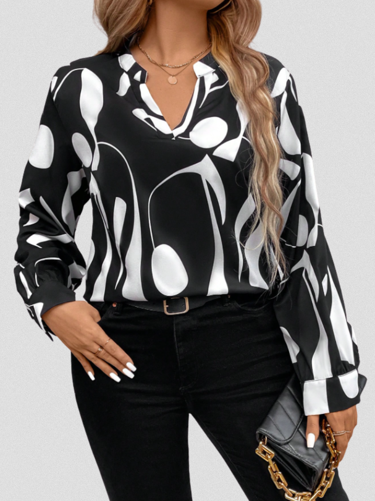 LYRA - SATIN LOOK BLOUSE-15549014835573-Mirella Fiore
