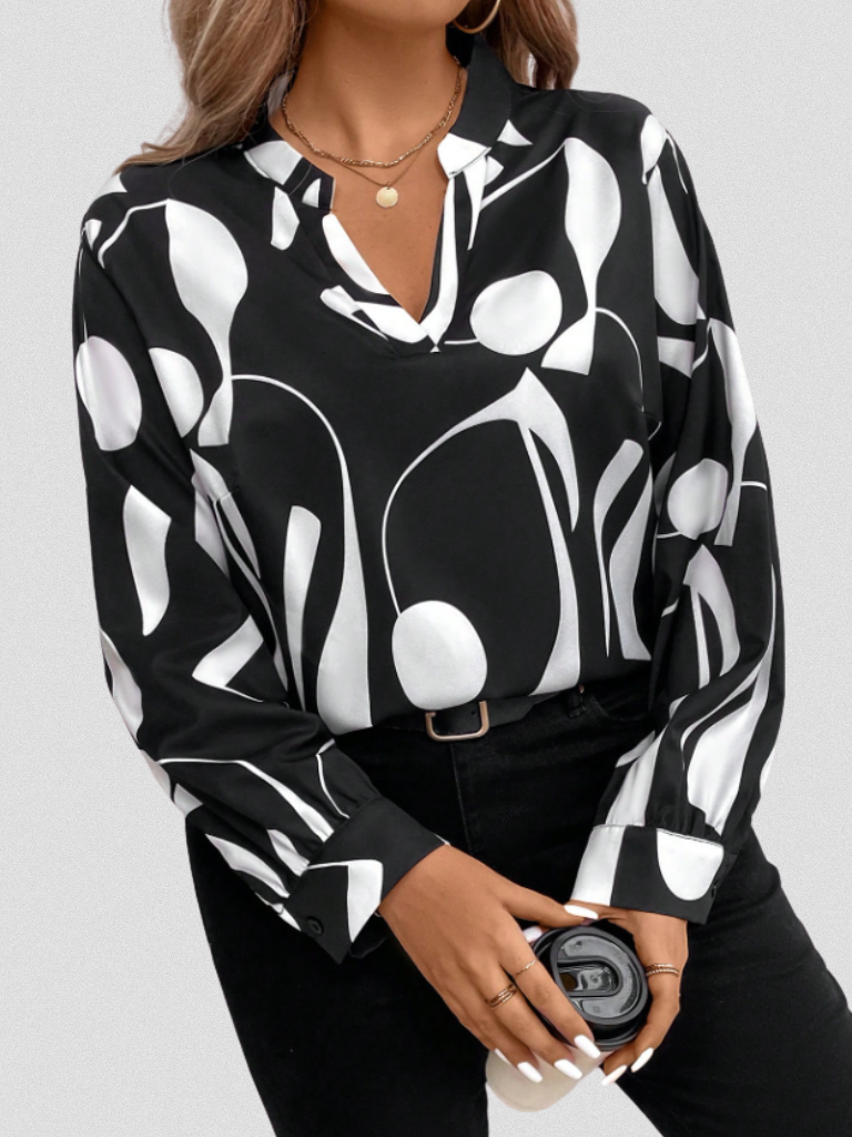 LYRA - SATIN LOOK BLOUSE-15549014835573-Mirella Fiore