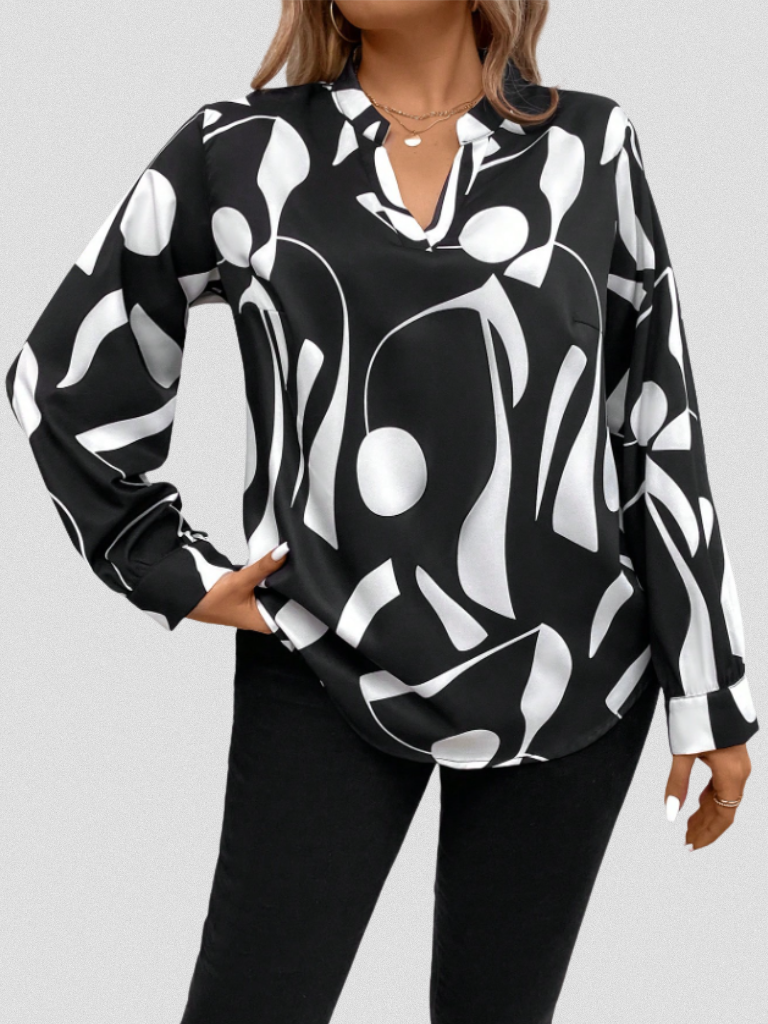 LYRA - SATIN LOOK BLOUSE-15549014835573-Mirella Fiore