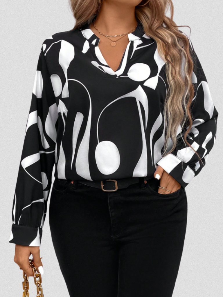 LYRA - SATIN LOOK BLOUSE-15549014835573-Mirella Fiore