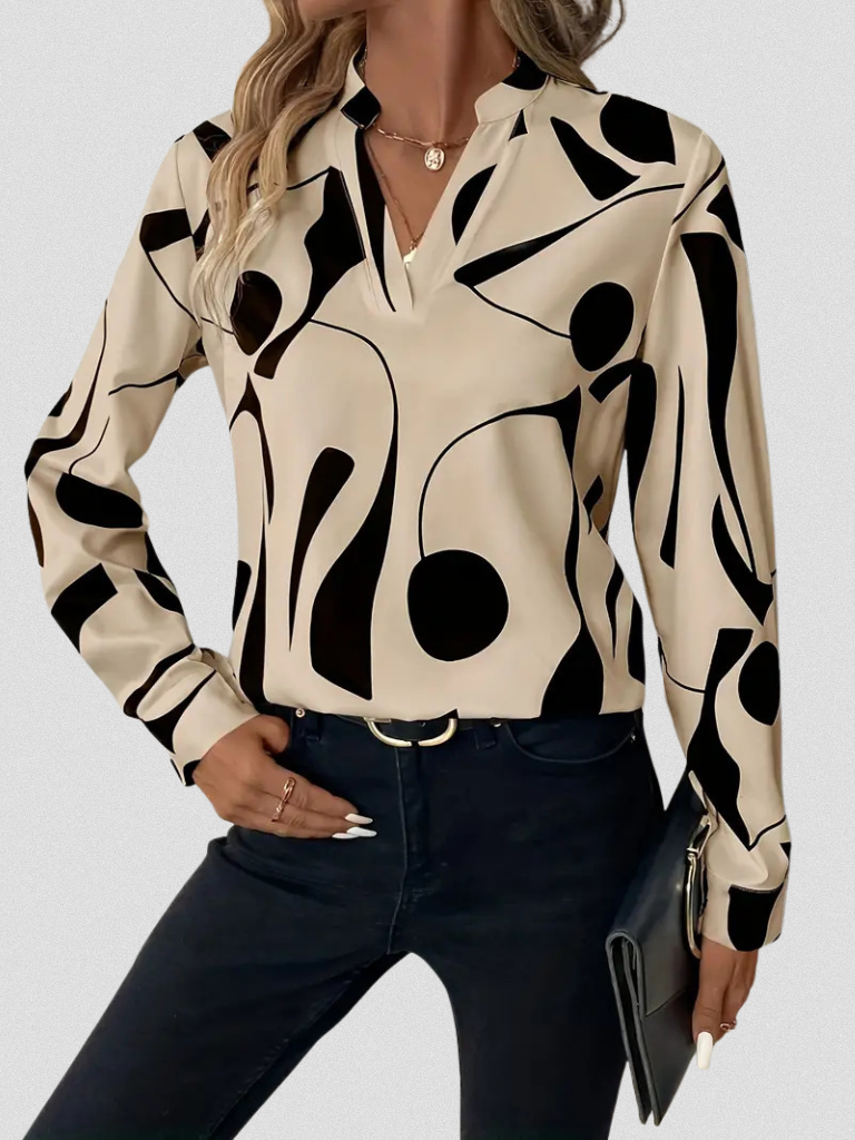 LYRA - SATIN LOOK BLOUSE-15549014835573-Mirella Fiore