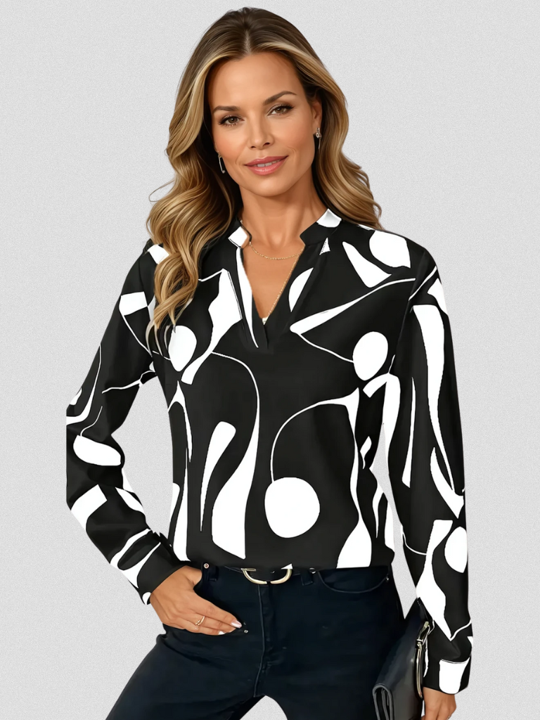 LYRA - SATIN LOOK BLOUSE-15549014835573-Mirella Fiore