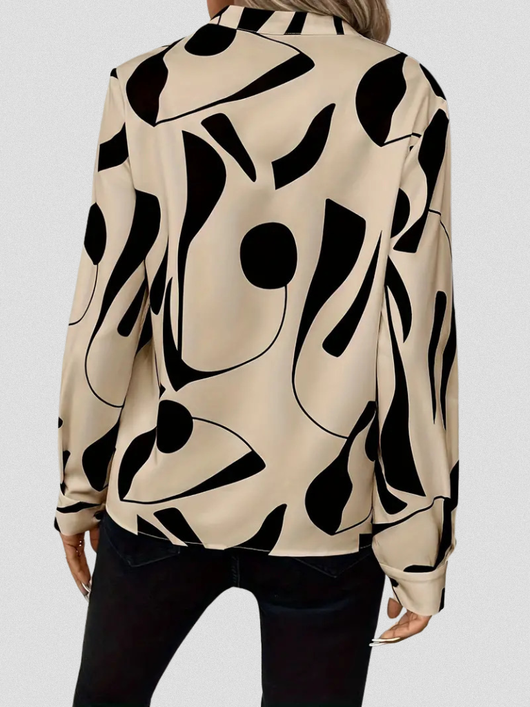 LYRA - SATIN LOOK BLOUSE-15549014835573-Nancy & Mae Savannah