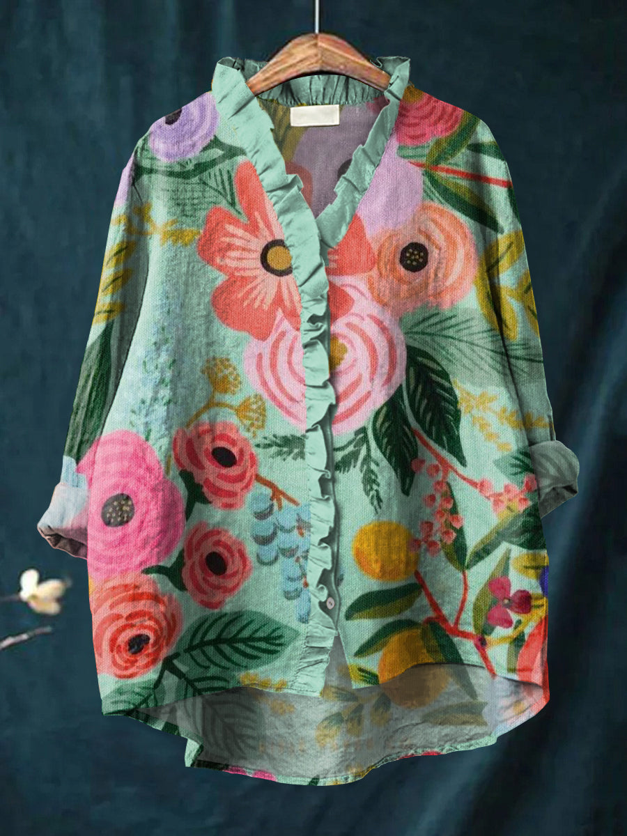 Lauren - Elegant Bloom Blouse-15542207644021-Nancy & Mae Savannah