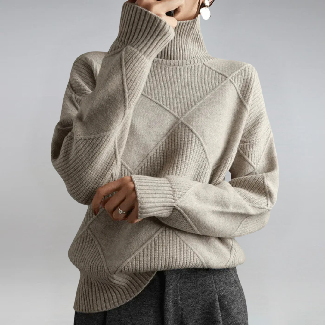 Lauren - Luxe Cashmere Turtleneck Sweater-15547989852533-Nancy & Mae Savannah