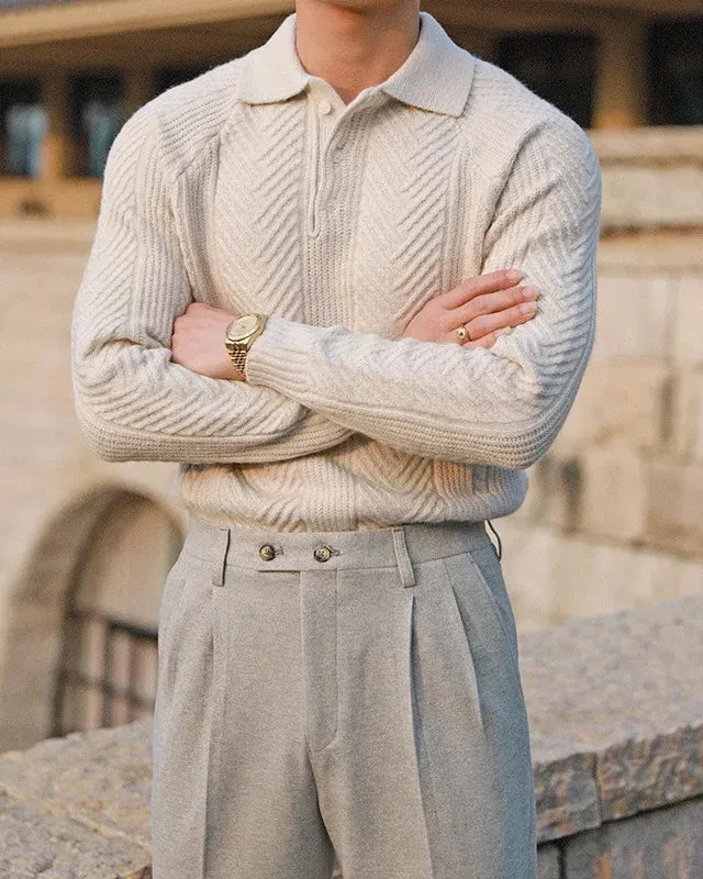 Laurent Knitted Polo-15553365410165-Mirella Fiore