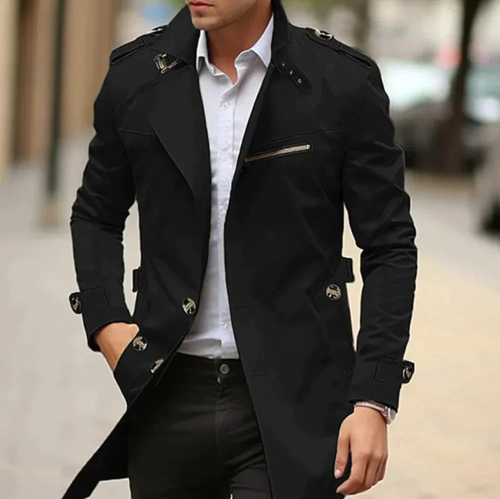 Leo - Elegant Trench Coat for Men-15551926960501-Mirella Fiore