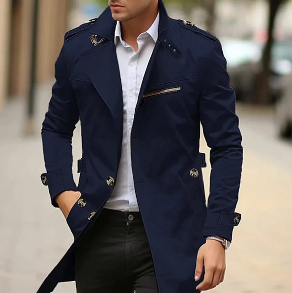 Leo - Elegant Trench Coat for Men-15551926960501-Mirella Fiore