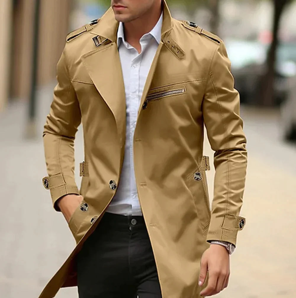 Leo - Elegant Trench Coat for Men-15551926960501-Mirella Fiore