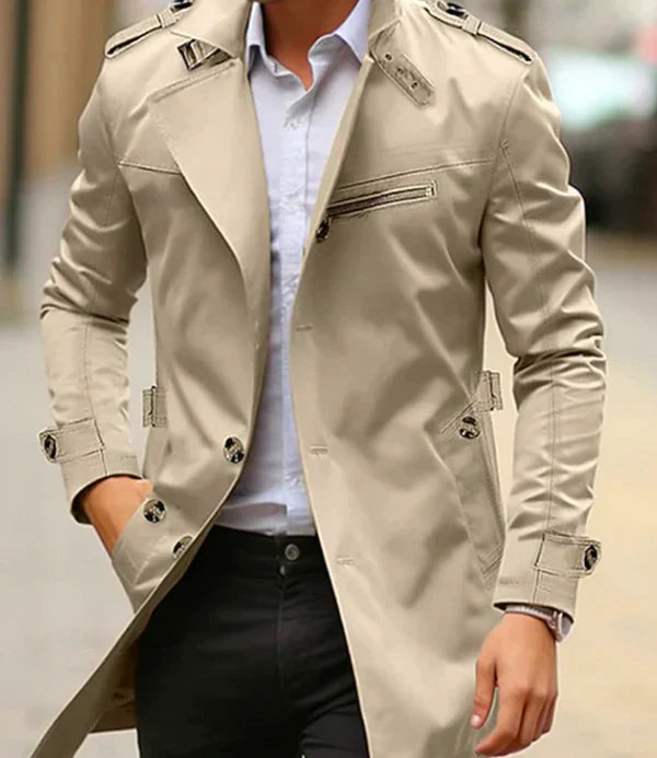 Leo - Elegant Trench Coat for Men-15551926960501-Mirella Fiore