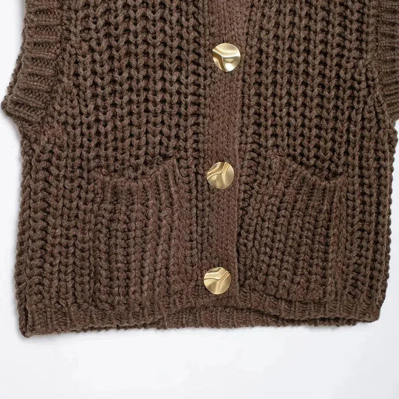 Leonelle – Button detailing – Sweater vest-15133677191541-Mirella Fiore