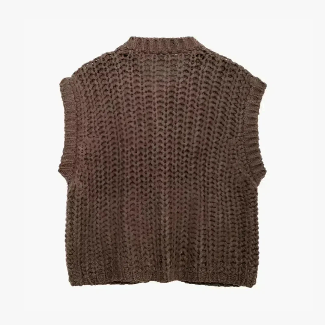 Leonelle – Button detailing – Sweater vest-15133677191541-Nancy & Mae Savannah