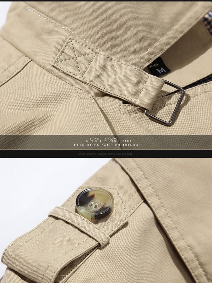 Levi - Men's Cotton Business Slim Fit Button Down Casual Trench Coat-15551927288181-Nancy & Mae Savannah