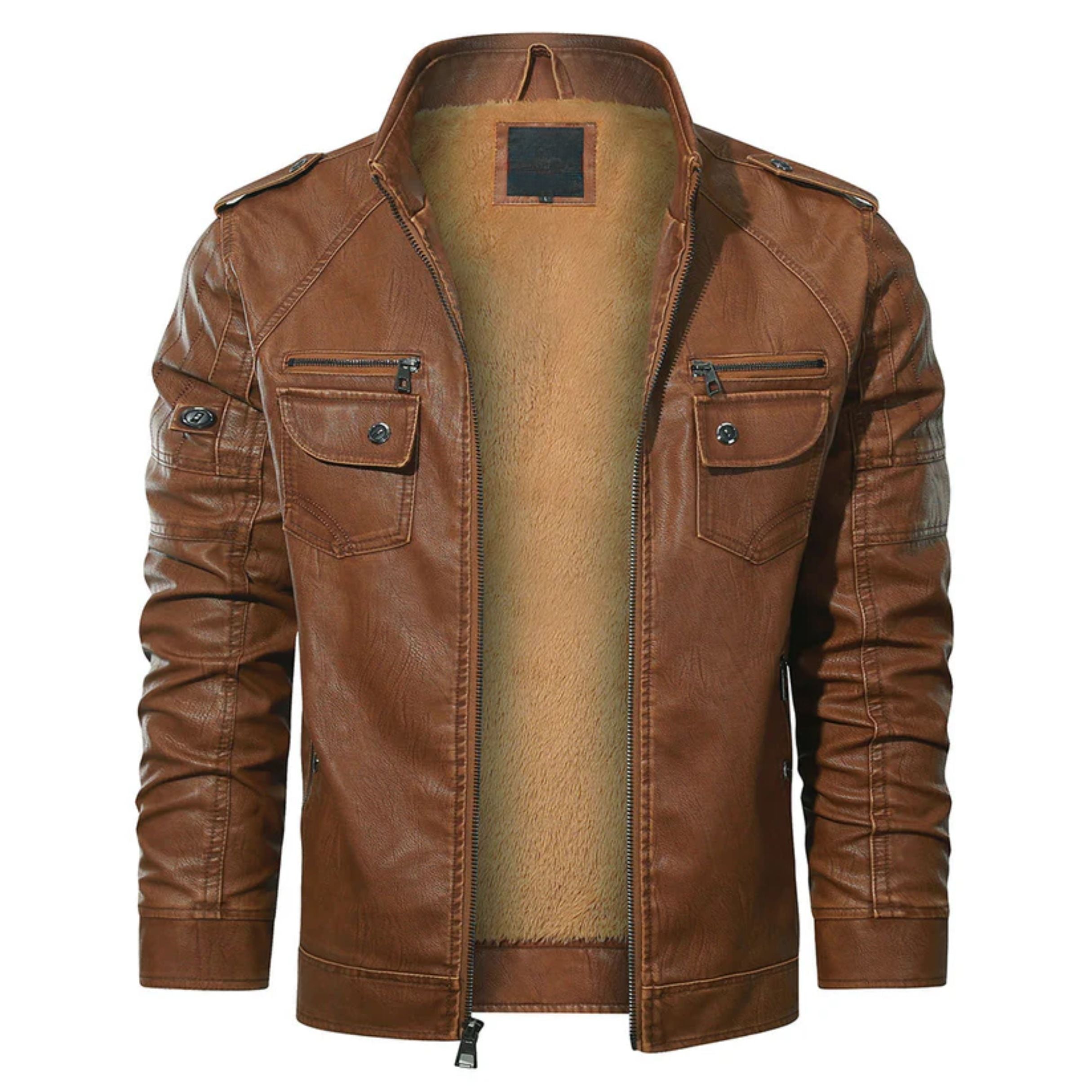 Liam - Fleece Biker Jacket-15551926829429-Mirella Fiore