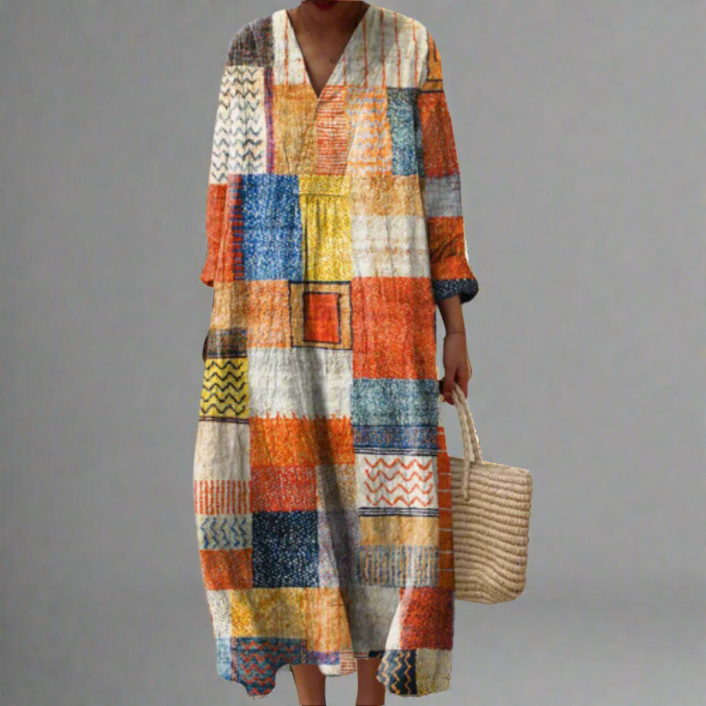 Lila - Colorful Maxi Dress-15543804100981-Mirella Fiore
