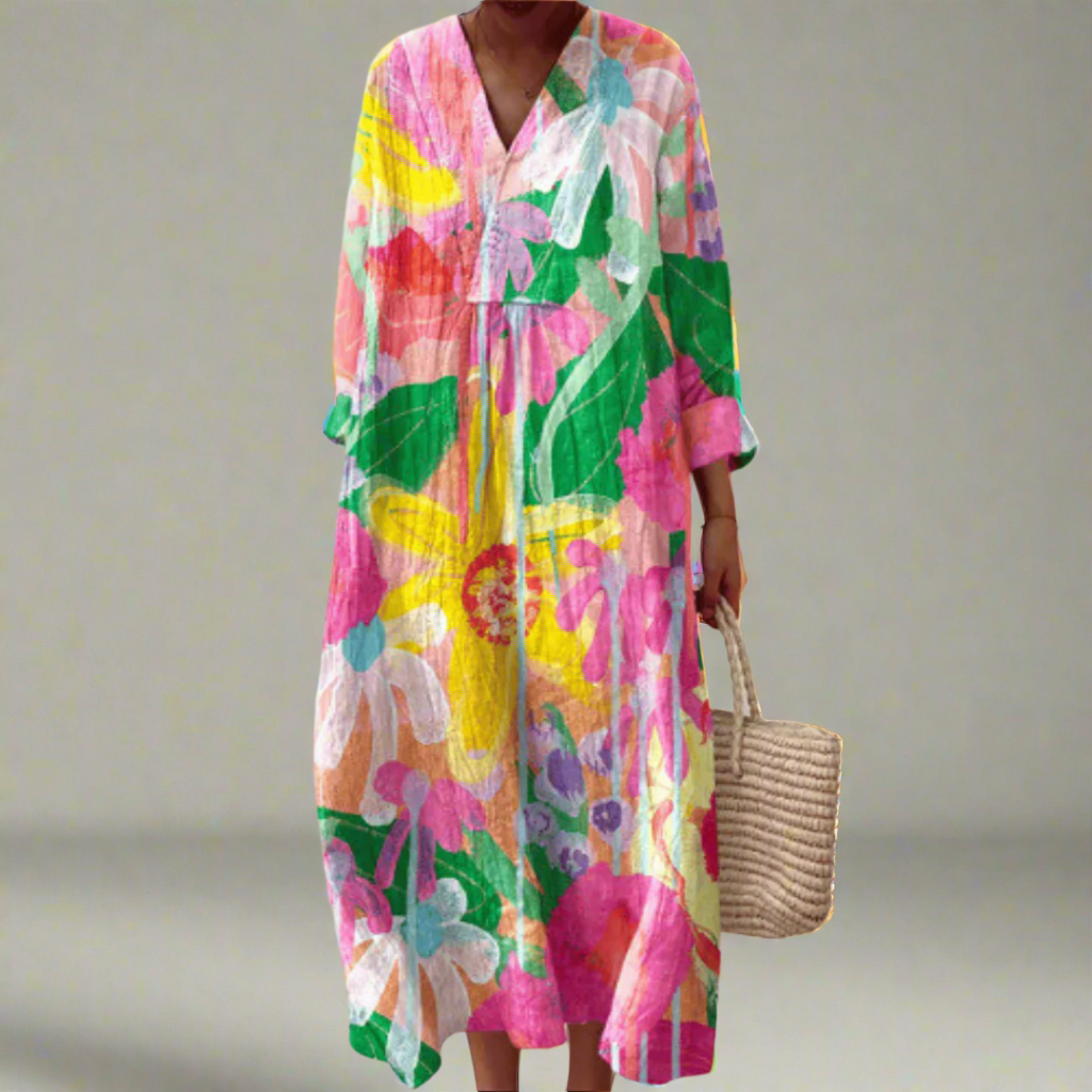 Lila - Floral Maxi Dress-15543804363125-Mirella Fiore