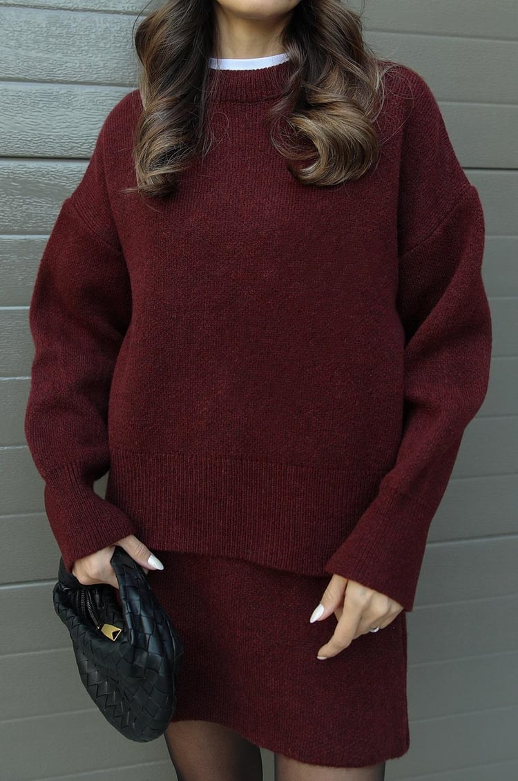 Lily - Cozy Sweater Skirt Set-15549009297781-Mirella Fiore
