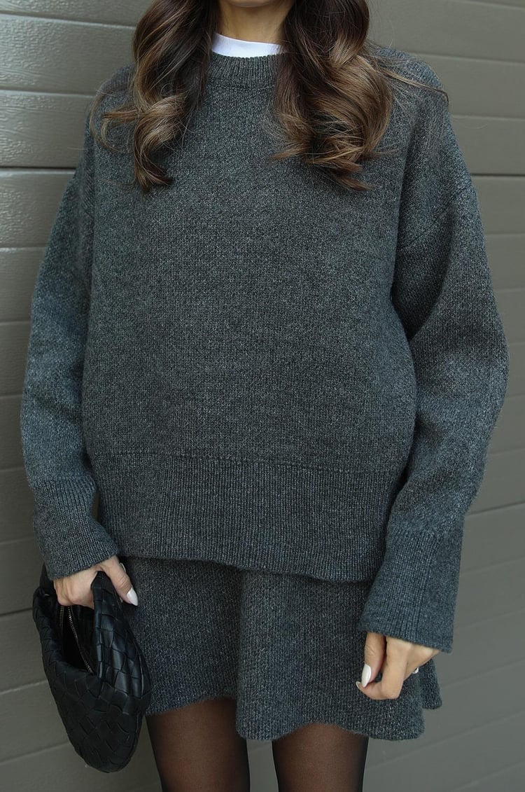 Lily - Cozy Sweater Skirt Set-15549009297781-Mirella Fiore