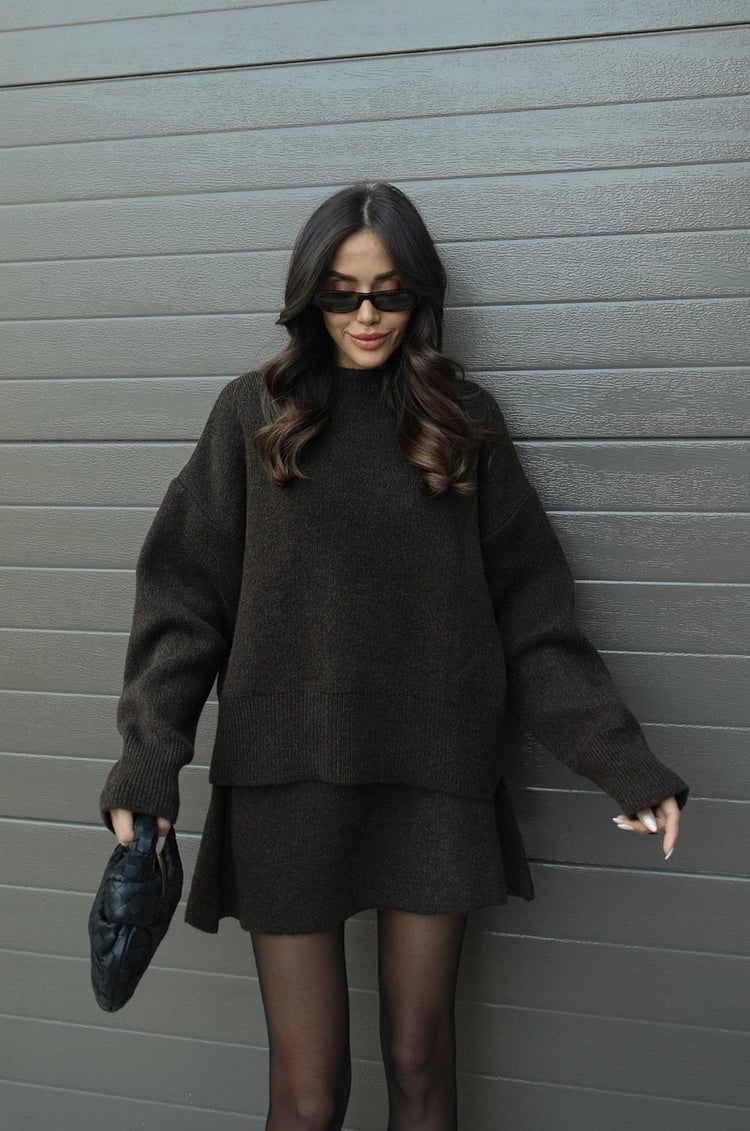 Lily - Cozy Sweater Skirt Set-15549009297781-Mirella Fiore